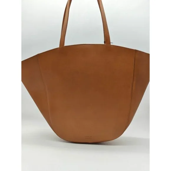 LOEFFLER RANDALL Katia crochet raffia and leather large tote- BEIGE/TAN/